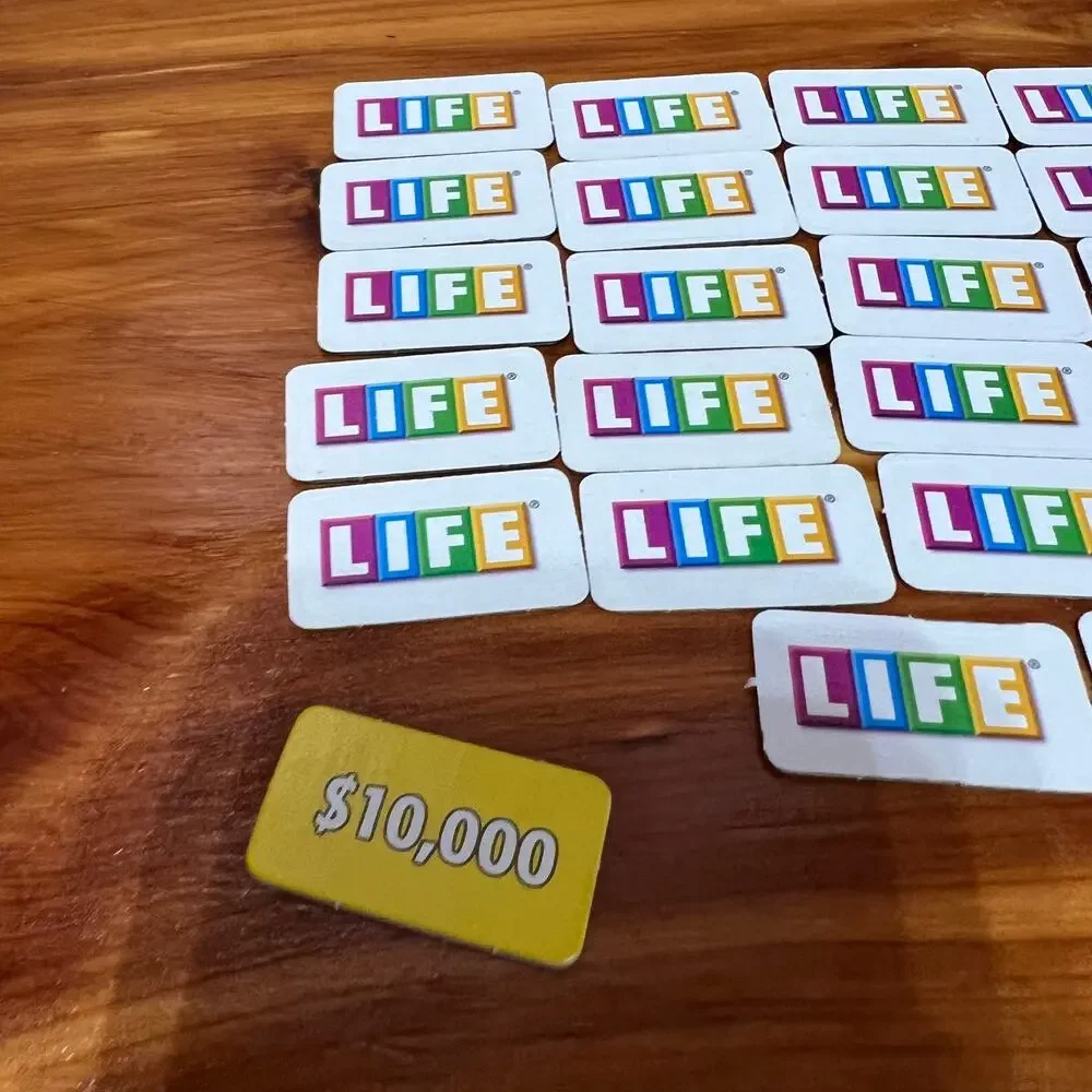 Vintage Lot Life Game Pieces‎ Money Share The Wealth Hasbro 2007 NO BOARD